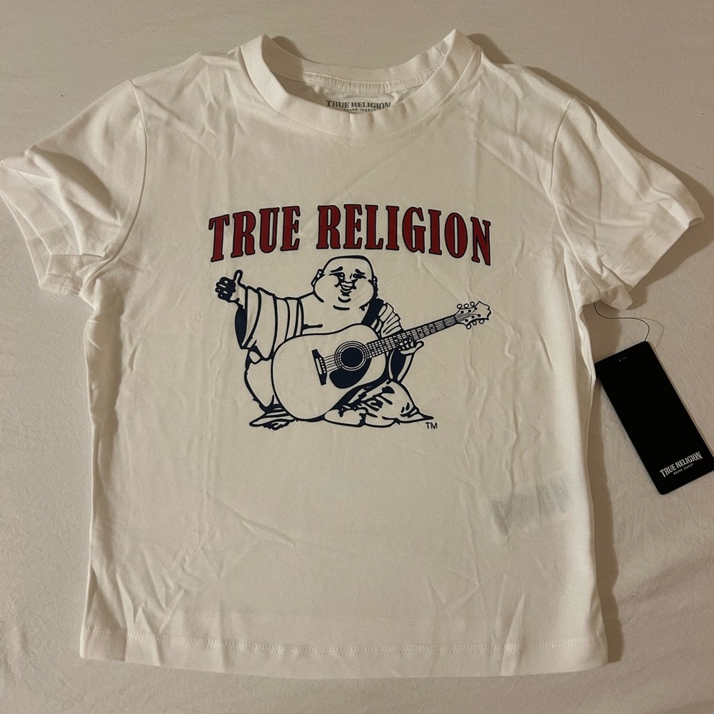 True Religion Kids Cream Graphic Tee
